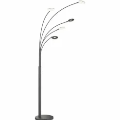 Lampadaire Fischer & Honsel Dent LED Noir, 5 lumières