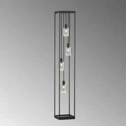 Lampadaire Fischer & Honsel Iska Noir, 4 lumières