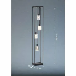 Lampadaire Fischer & Honsel Iska Noir, 4 lumières