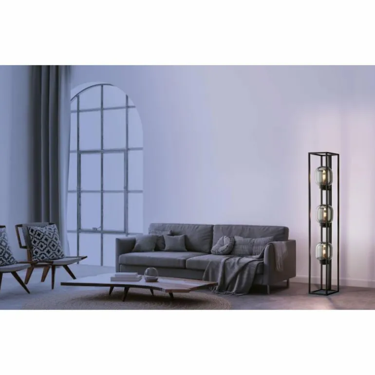 Lampadaire Fischer & Honsel Regi Noir, 3 lumières