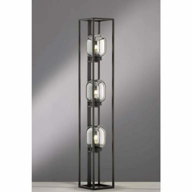 Lampadaire Fischer & Honsel Regi Noir, 3 lumières