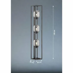 Lampadaire Fischer & Honsel Regi Noir, 3 lumières