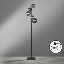 Lampadaire Fischer & Honsel Bala LED Noir, 5 lumières