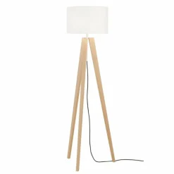 Lampadaire Fischer & Honsel SHINE-WOOD Brun, Nickel mat, 3 lumières