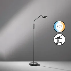 Lampadaire Fischer & Honsel Tallri LED Noir, 1 lumière