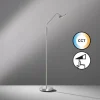 Lampadaire Fischer & Honsel Tallri LED Nickel mat, 1 lumière