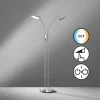 Lampadaire Fischer & Honsel Tallri LED Nickel mat, 2 lumières