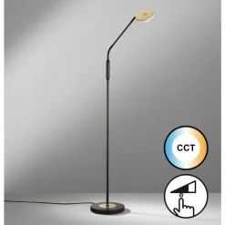 Lampadaire Fischer & Honsel Dent LED Noir, 1 lumière