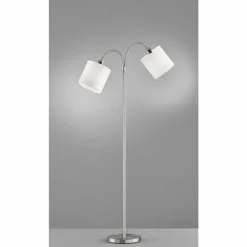 Lampadaire Fischer-Honsel Cozy Nickel mat, 2 lumières
