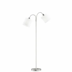 Lampadaire Fischer-Honsel Cozy Nickel mat, 2 lumières