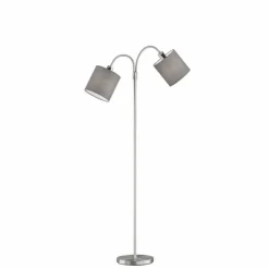 Lampadaire Fischer-Honsel Cozy Nickel mat, 2 lumières
