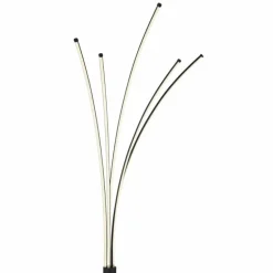 Lampadaire Globo BIZZY LED Noir, 1 lumière, Télécommandes