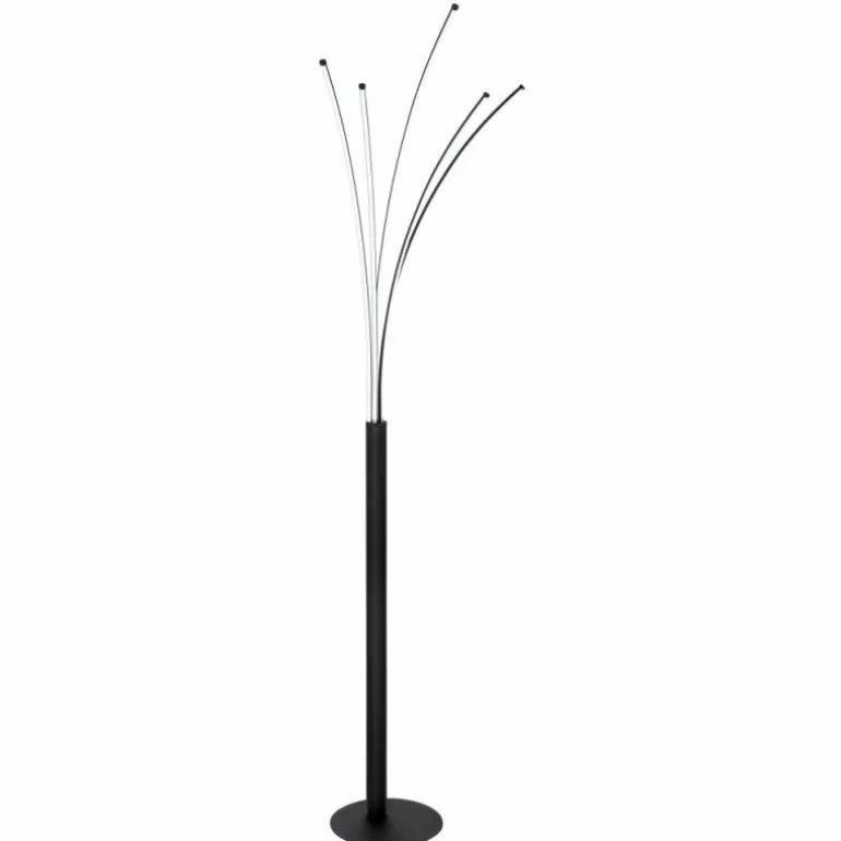 Lampadaire Globo BIZZY LED Noir, 1 lumière, Télécommandes