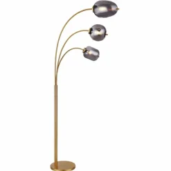 Lampadaire Globo BLACKY Laiton, 3 lumières