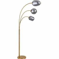 Lampadaire Globo BLACKY Laiton, 3 lumières