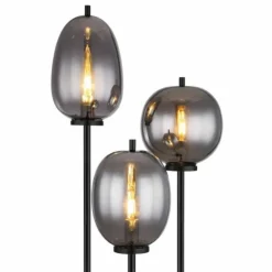 Lampadaire Globo BLACKY Noir, 3 lumières