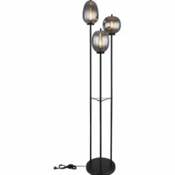 Lampadaire Globo BLACKY Noir, 3 lumières