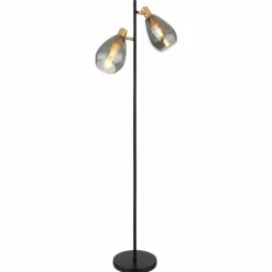 Lampadaire Globo FANNI Noir, 2 lumières