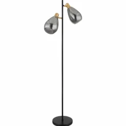 Lampadaire Globo FANNI Noir, 2 lumières
