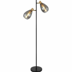 Lampadaire Globo FANNI Noir, 2 lumières