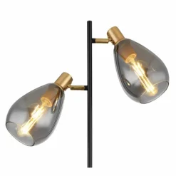 Lampadaire Globo FANNI Noir, 2 lumières