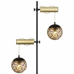 Lampadaire Globo FITZ Noir, 2 lumières