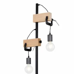Lampadaire Globo LUDI Noir, 2 lumières