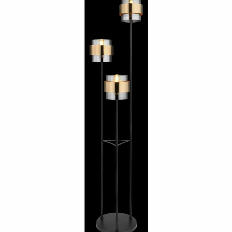 Lampadaire Globo MILLEY Noir, 3 lumières