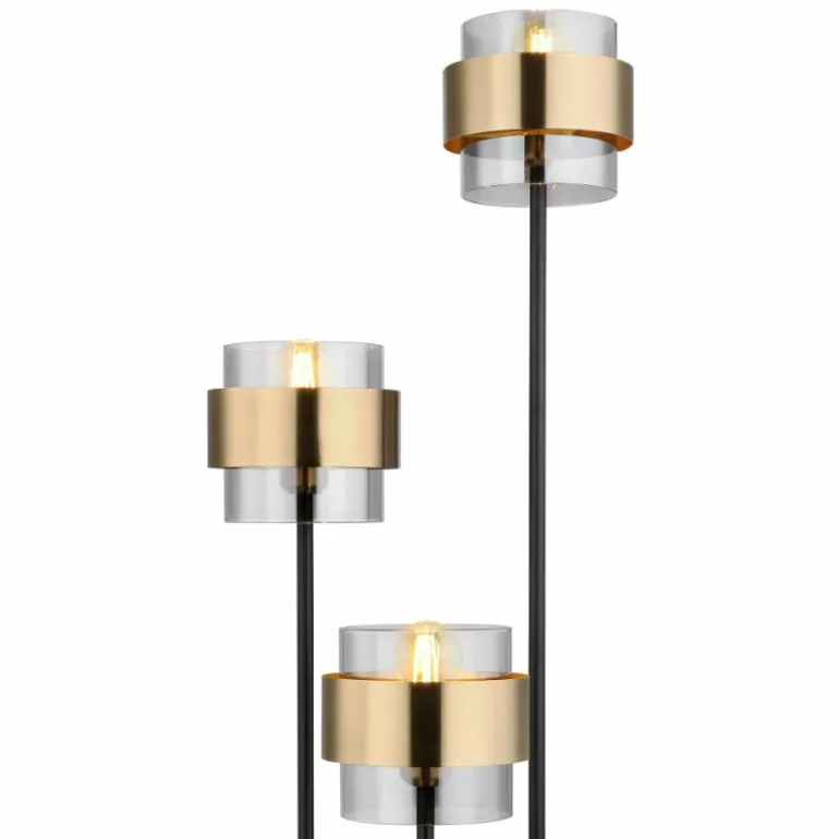 Lampadaire Globo MILLEY Noir, 3 lumières