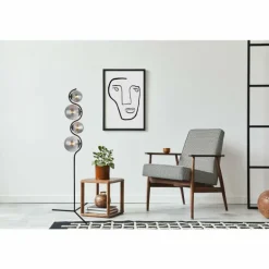 Lampadaire Globo PORRY Noir, 4 lumières