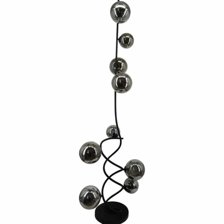 Lampadaire Globo RIHA LED Noir, 9 lumières