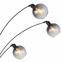 Lampadaire Globo SEYMOUR Noir, 5 lumières