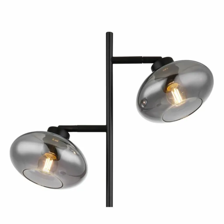 Lampadaire Globo SHAUN Noir, 2 lumières