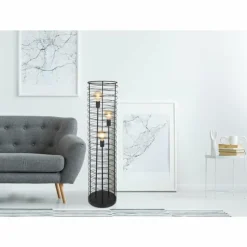 Lampadaire Globo TILLY Noir, 3 lumières