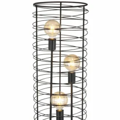 Lampadaire Globo TILLY Noir, 3 lumières