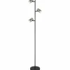 Lampadaire Globo TRABBY Noir, 3 lumières