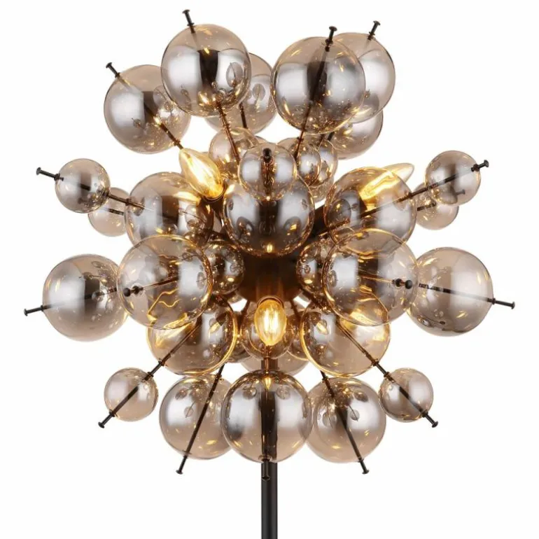 Lampadaire Globo UDO Noir, 6 lumières