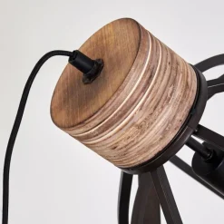 Lampadaire Haervej Bois foncé, Noir, 1 lumière