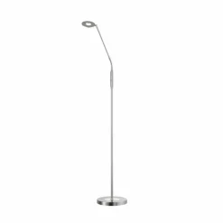 Lampadaire Honsel Dent LED Nickel mat, 1 lumière, Changeur de couleurs