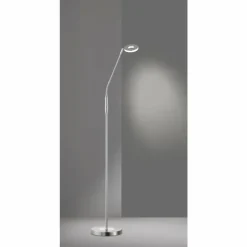 Lampadaire Honsel Dent LED Nickel mat, 1 lumière, Changeur de couleurs