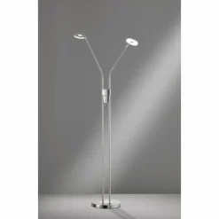 Lampadaire Honsel Dent LED Nickel mat, 1 lumière, Changeur de couleurs