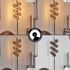 Lampadaire Hyco Chrome, 9 lumières