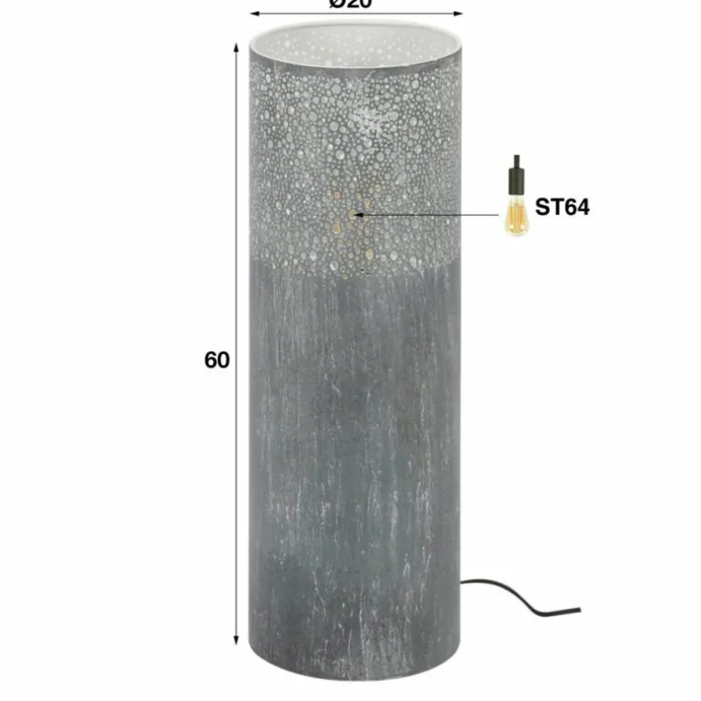 Lampadaire INDIJK Gris, 1 lumière