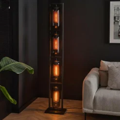 Lampadaire Lalora Anthracite, 4 lumières