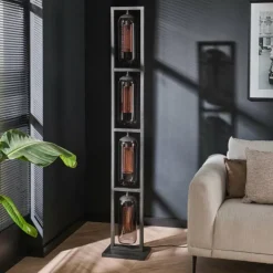 Lampadaire Lalora Anthracite, 4 lumières