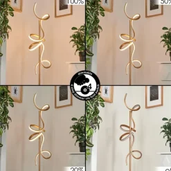 Lampadaire Lavaca LED Laiton, 2 lumières