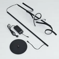 Lampadaire Lavaca LED Noir, 2 lumières