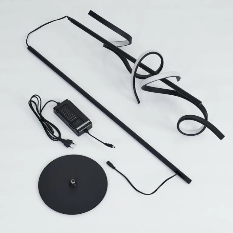 Lampadaire Lavaca LED Noir, 2 lumières