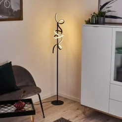 Lampadaire Lavaca LED Noir, 2 lumières