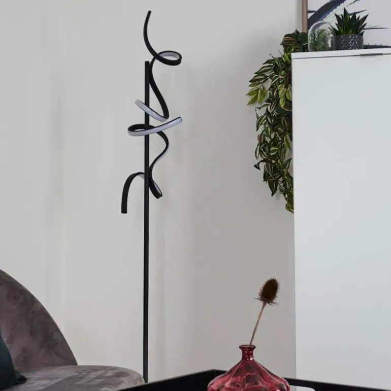 Lampadaire Lavaca LED Noir, 2 lumières